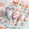 Xmas Decals Bird Gingerbread Man Nail Stickers Snowflakes 5D Embossed Winter