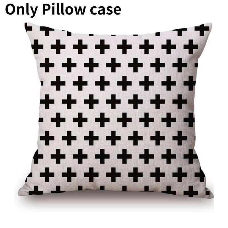 Luxurious Nordic Style Black Letter Digital Print Cushion Cover For Home Decor