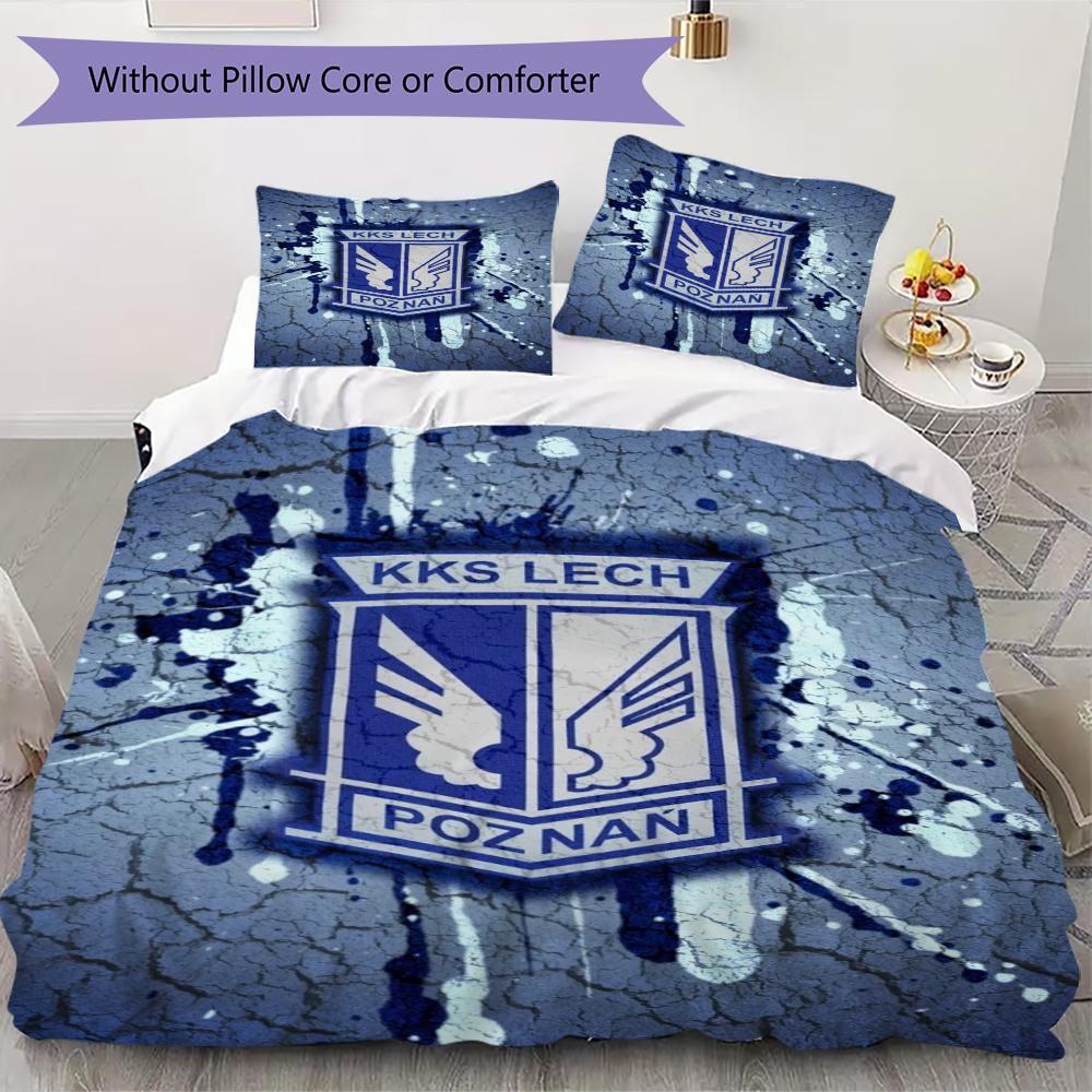 

Kks Lech Poznan Pattern Bedding uilt Set uilt Cover Pillowcase Home Decoration Birthday Gift (1 * duvet cover + 2 * pillowcase without core)60 135x200cm