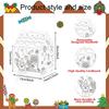 12pcs Christmas Paper Colored Houses DIY Handmade Colored Cardboard Houses Holiday Party Gifts For Teens Girls boys