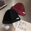 Letter Ntrx Trendy Pattern Solid Color Knitted Cap For Cold Weather Fashion