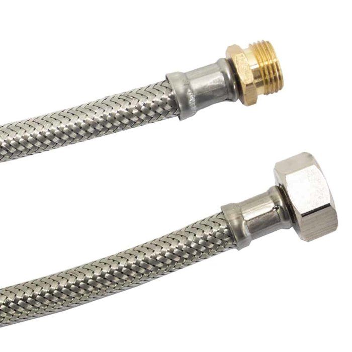 Flexible Inox Sanitaire DN8, 3/8" AG x 1/2" ÜM, 2000mm