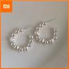 925 Sterling Silver Vintage Earrings For Women Trendy Simple Mini Beads Earring Jewelry Prevent Allergy Party Accessories Gift