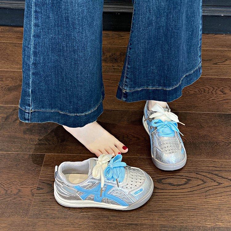 

Single net breathable Forrest Gump shoes women s 2025 summer new lace-up breathable casual board shoes niche fashion sports women s shoes 35