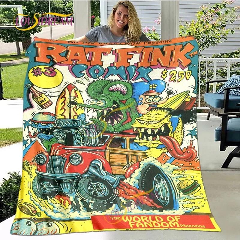 Cute Children's Holiday Birthday Gift Cartoon Rat Fink Cute Home Bedroom Decoration Thin Sofa Cover Sheets Four Seasons Blanket