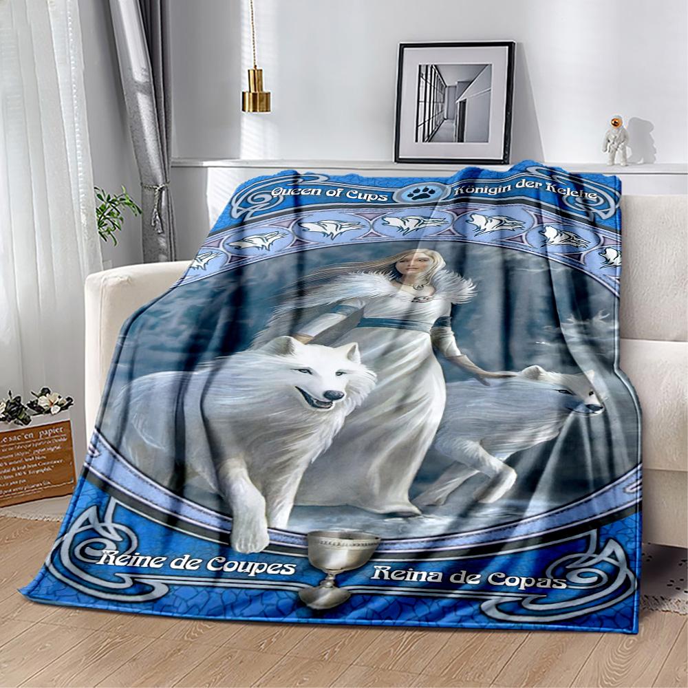 Gothic Style Blanket Soft Warm Cozy Suitable for Seaside Chair Office Four Seasons Universal Stylish Decor Suitable for Gifting Relatives and Friends