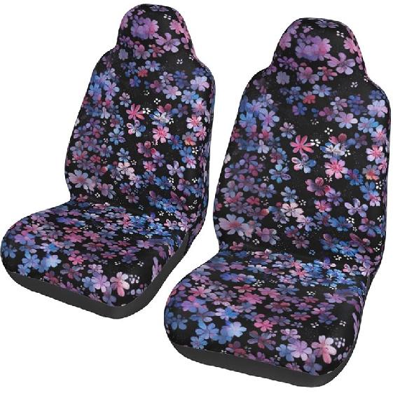 Beach Starfish Print Car Seat Covers For Women Men Ocean Theme Car Seat Cushion Bucket Seat Protector Fits For Car SUV Sedan Truck Universal Auto