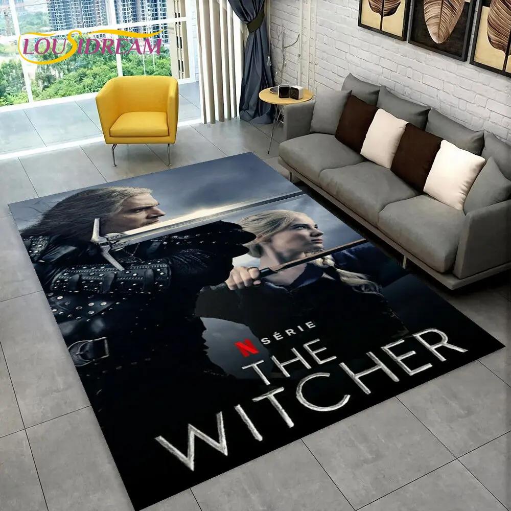 The W-Witcher Game Gamer Anime Area Rug,Carpet Rug for Home Living Room Children's Bedroom Sofa Doormat Decor,Non-slip Floor Mat