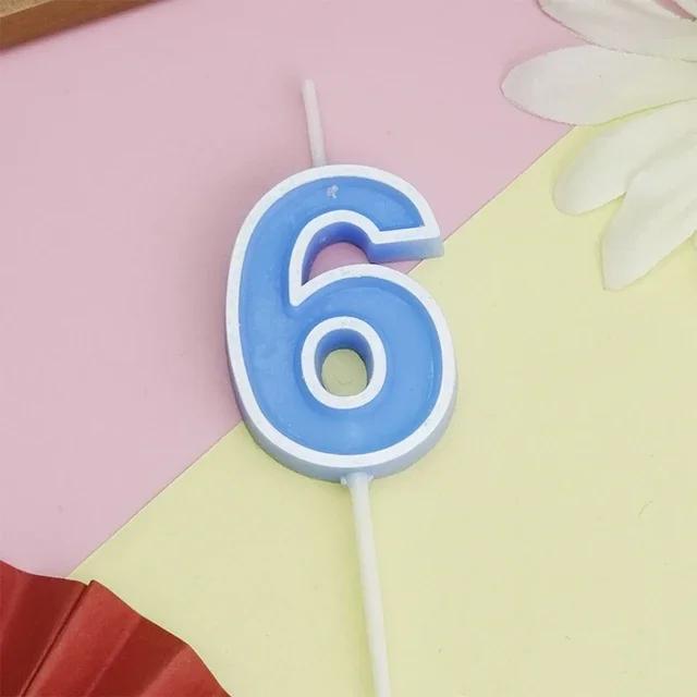 Candy Colored Happy Birthday Digital Candle Children's Party Creative Cartoon Jelly Colored Valentine's Day Activity Candle