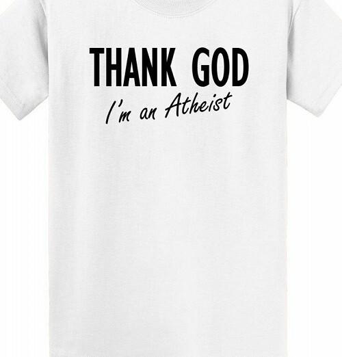 Thank God I m an Atheist Anti Religion T shirt tee XL