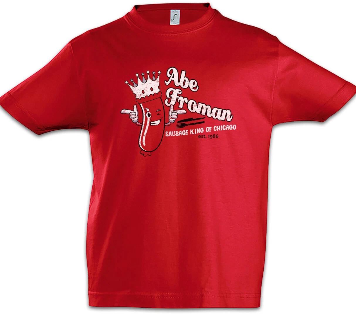 Abe Froman Kids Boys kids boys T-Shirt Ferris Logo Bueller Macht Sausage Blue Company Logo 120