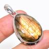 Naturalny kamień szlachetny Labradoryt Srebro Sterling 925 Biżuteria Wisiorek 1,77" AP-14015