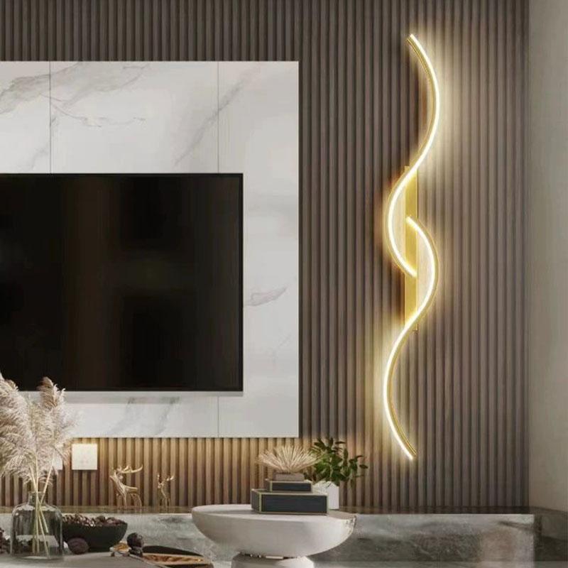Black Gold LED Wall Lights for Bedroom Living Room Black Gold LED Wall Lamps Wall Sconce for Corridor Aisle AC85-265V