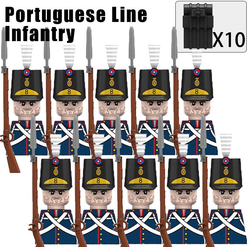 Kids Toys Napoleonic Wars Building Blocks 10pcs/lot Fusilier Lancer Soldiers Mini Action Figures Toys For Kids Christmas Gifts