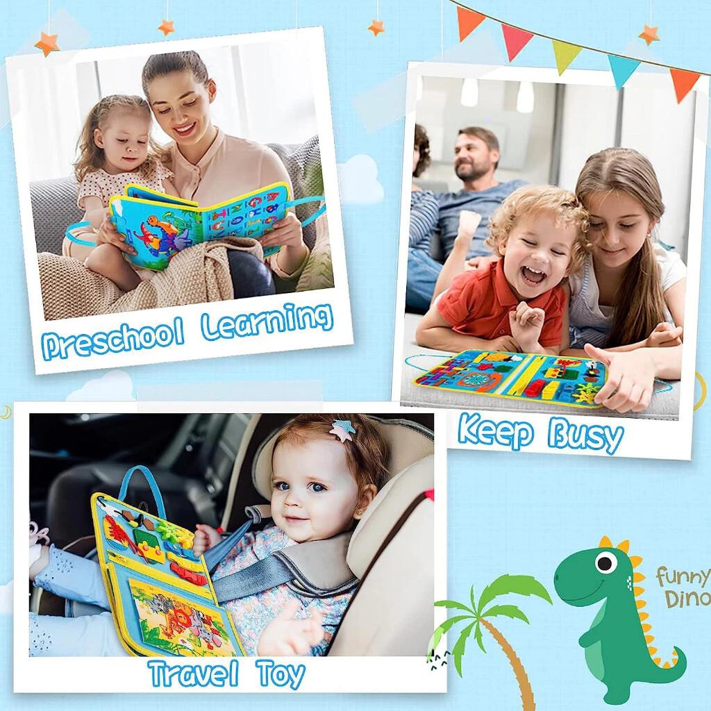 Baby Busy Board Early Educational Toys Toddlers Montessori Busy Book Activity Skills Learning Board Sensory Development Toys