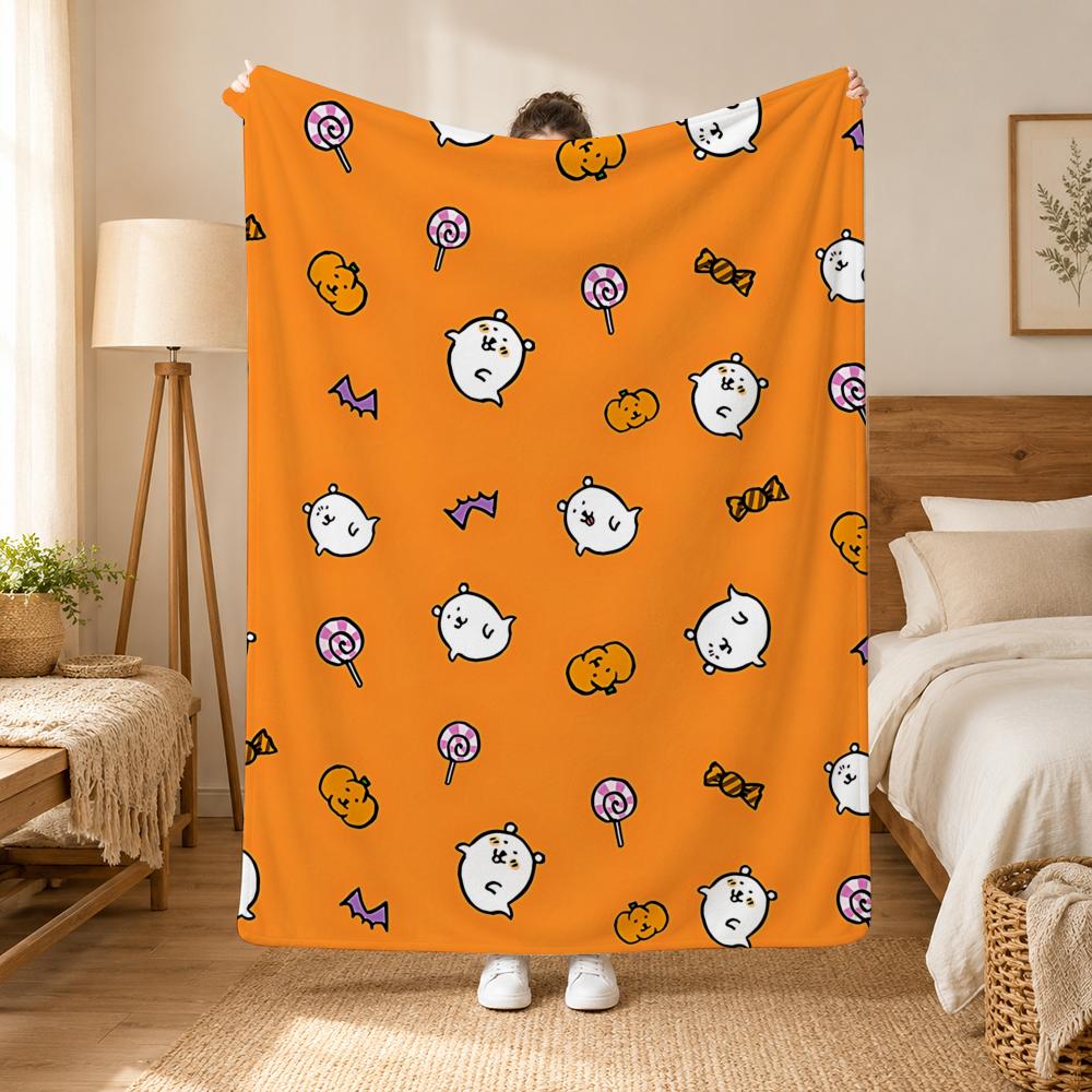 Joke Bear Cartoon Bear Art Throw 240G Flannel Blanket, Suitable For Sofas, Beds, Offices, Exquisite Gift Blankets