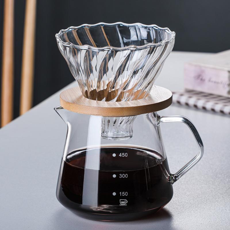 Glass hand brewing coffee pot set coffee filter cup sharing pot brewing pot coffee utensils