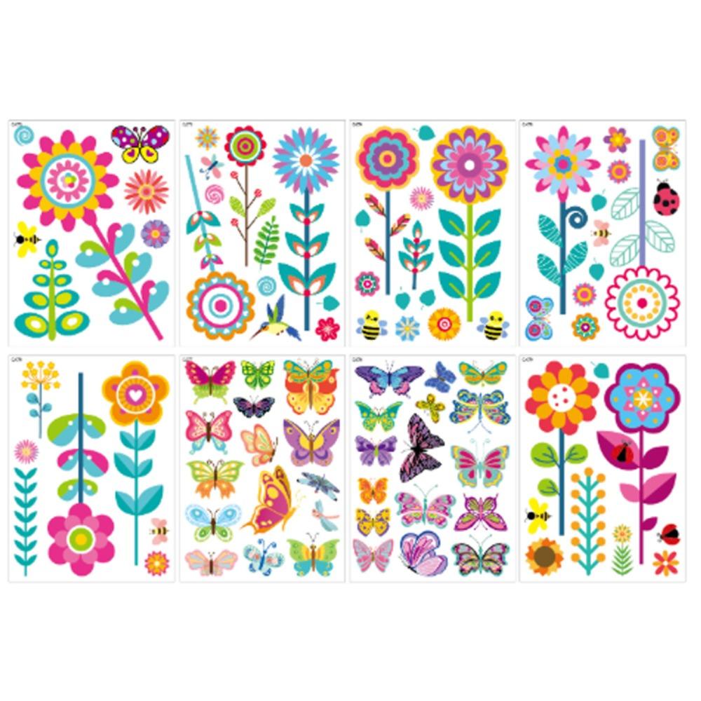 

9 листов/комплект ПВХ наклейки на стену водонепроницаемые наклейки на стекло украшение дома 9Sheets