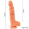 Weibliche Erwachsenenprodukte Silikon Weich Manuell Simulation Penis mit Saugfuß Masturbationsgerät Fake Penis Schutzstab