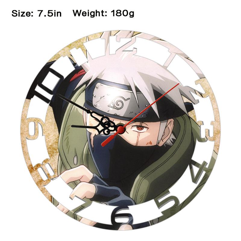 Naruto Sasuke Creative Wall Clock Anime Print Modern Minimalist Hanging Clock Naruto Shippuden Uzumaki Itachi