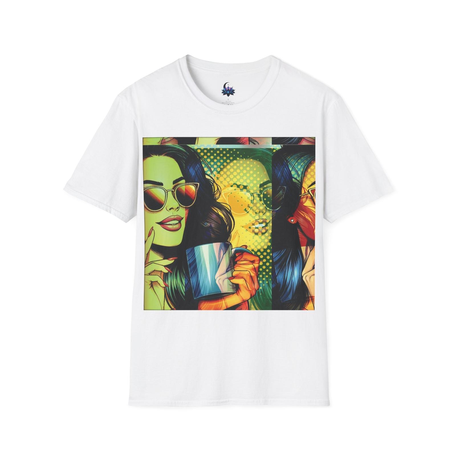 Pop Art Graphic Unisex Softstyle T-Shirt S