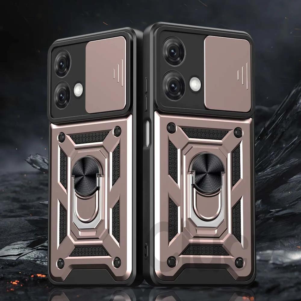 Armor Case For Motorola Mote G86 G56 G15 G05 G85 G75 G55 G35 edge 60 Fusion 60 Pro 60 Stylus 5G Ring Holder Lens Protect Cover