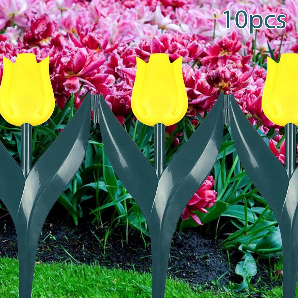 10Pcs Tulip Garden Edging Border for Outdoor Lawn And Pathway