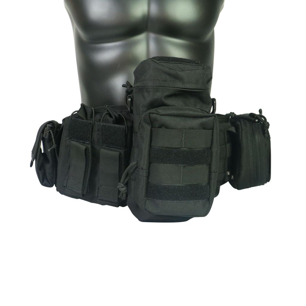 Multifunctional Tactical Molle Waist Belt - Padded Nylon for Outdoor Combat Training