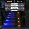 4 szt. 16LED zewnętrzne solarne światła do wkopania w ziemię wodoodporne ogrodowe dekoracje reflektory solarne podziemne lampy dziedzińcowe ścieżki tarasowe światło