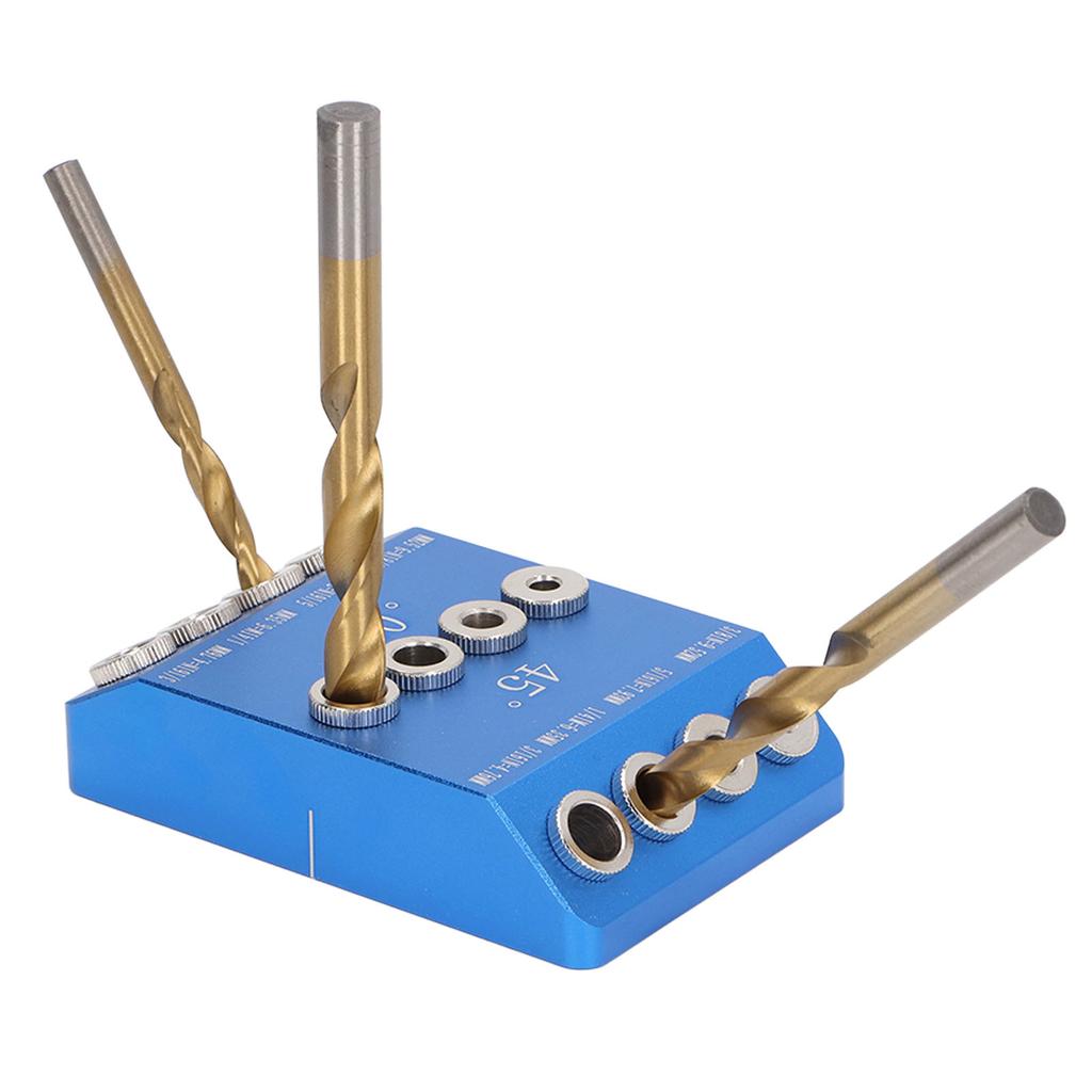 Drill Guide Jig 30 45 90 Degree Aluminum Alloy Angle Drill Jig for Woodworking Cutting