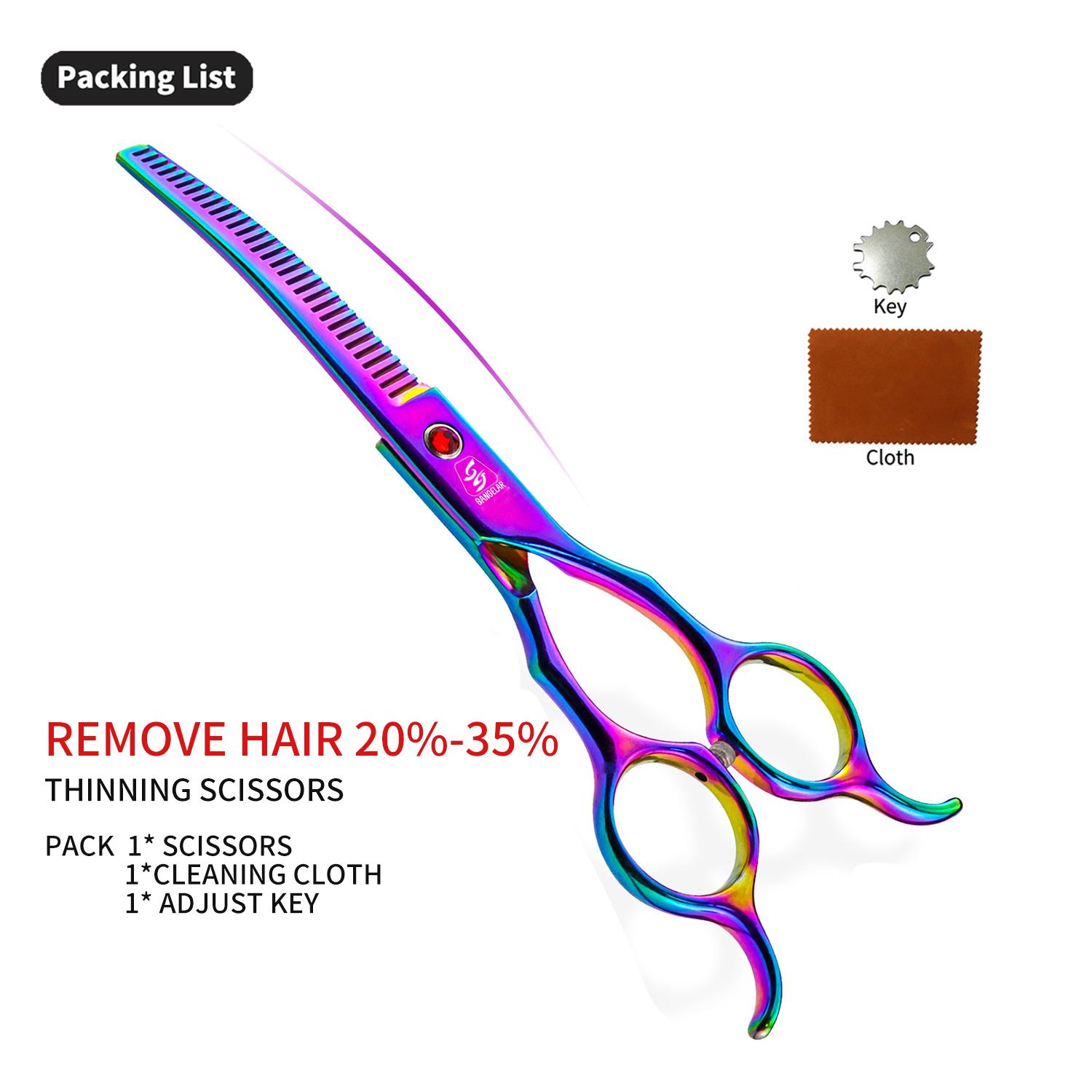 

Sangelar 6,5-дюймовые профессиональные филировочные ножницы для ухода за домашними животными, стрижка собак, 4 типа на выбор, основные инструменты для косметологов для домашних животных, хорошие инструменты Remove Hair 20%-35% разноцветный