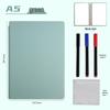 A4 Erasable Whiteboard Notebook: Portable A5 Writing & Memo Board for Learning and Drafting