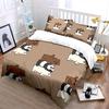 Cute Bear Stack Cartoon Print Bedding Duvet Cover Set Duvet Cover Pillowcases  (1*Duvet Cover 2*Pillowcases, Without Duvet Insert)