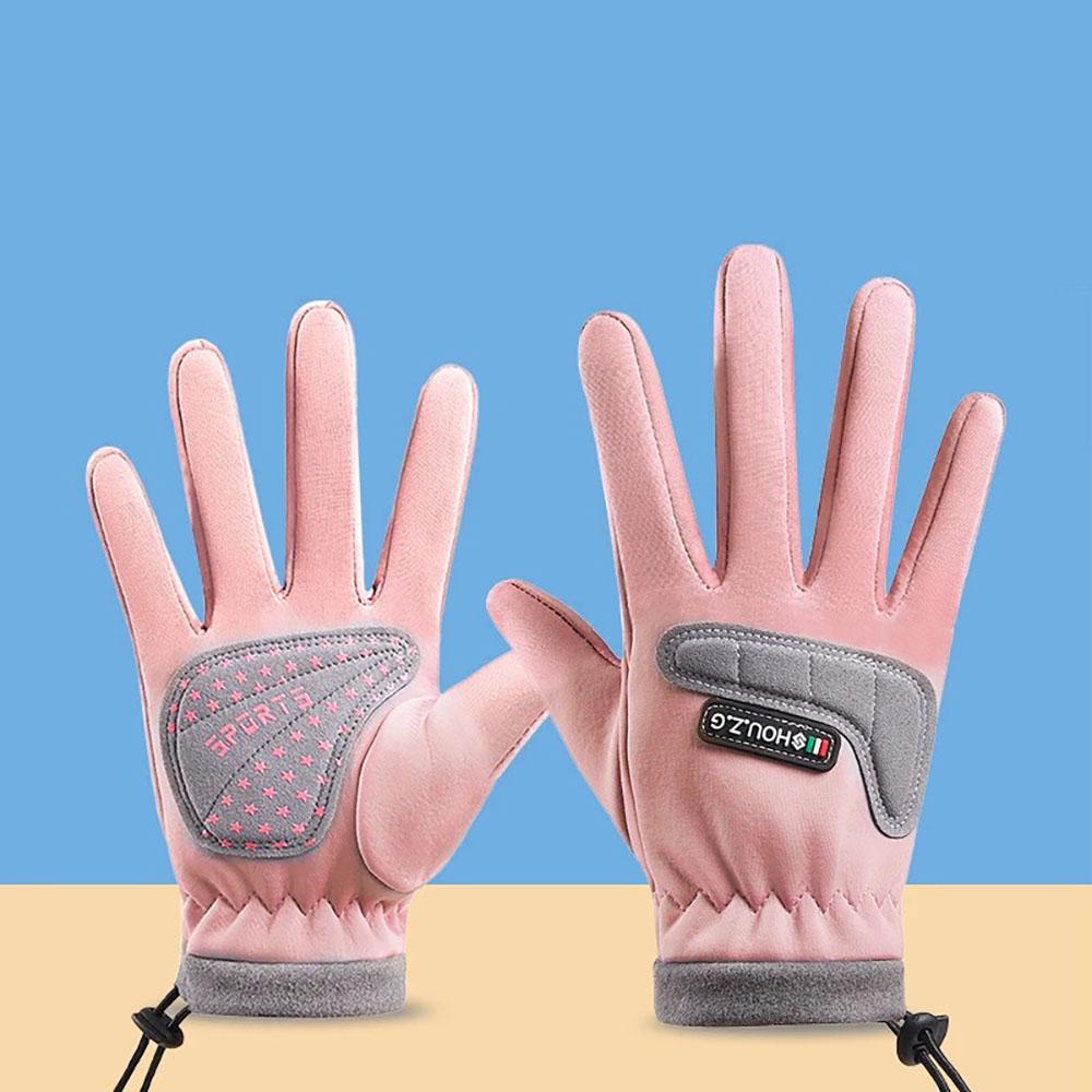 Dětské cyklistické rukavice Podzim Zima Teplé Větruodolné Sportovní rukavice Chlapci Dívky Skateboard Fleecové Lyžařské rukavice Děti.