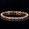 Popular Noble Color 3A Zircon Bracelet, Environmentally Friendly Copper Electroplating Real Gold Color Retention