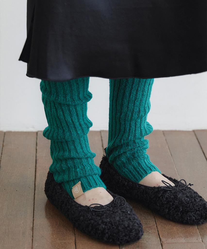 Hallen Knit Leg Warmer (F001_Green)