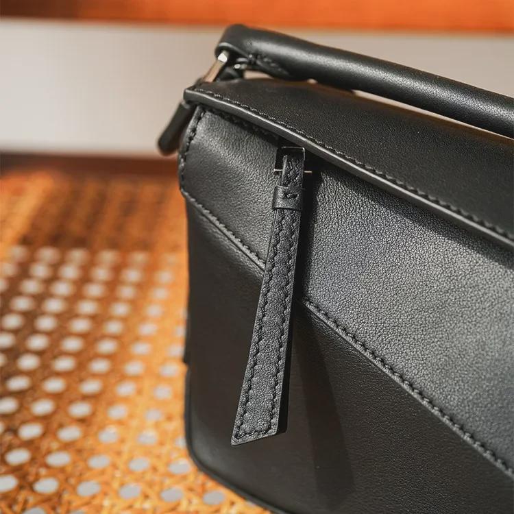 Retro-Style Genuine Leather Large-Capacity Ladies' Crossbody Shoulder Bag