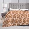 Food Pretzel Flannel Blanket Adults  Warm Cozy Throw Blanket Autumn Home Decor Bedspread Sofa Bed Cover