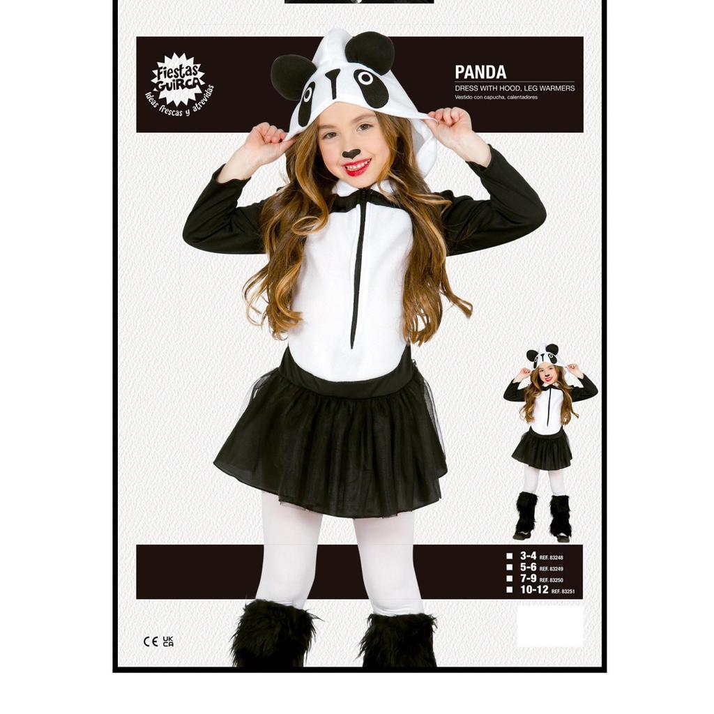 Fiestas Guirca Kinder Panda Kostüm Set