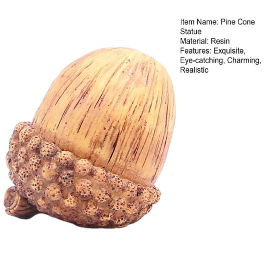 Artificial Pine Cone Statue Realistic Resin Pine Cone Figurine for Thanksgiving Harvest Autumn Garden Yard Home Decor