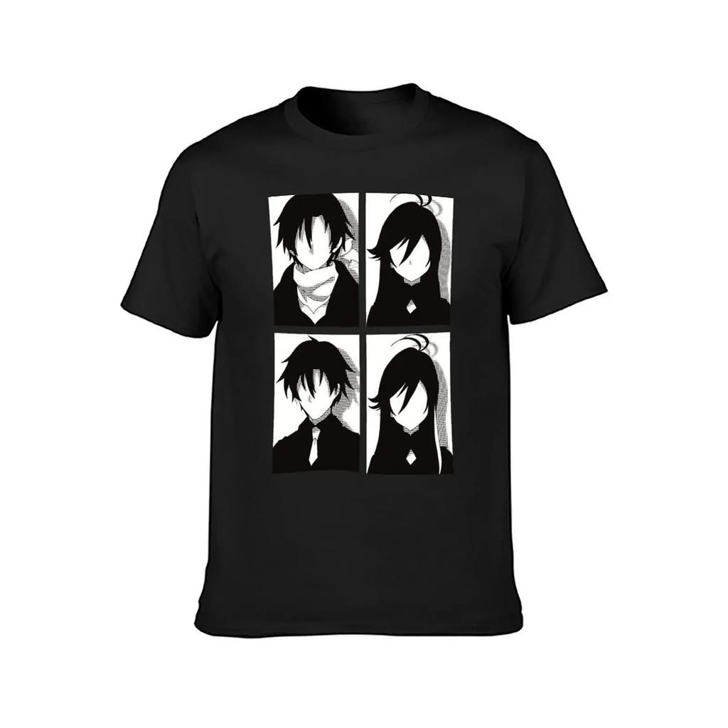 86 or Eighty six anime merch All main character in black and white pop art minimalist design Shinei nouzen x Vladilena m T-Shirt