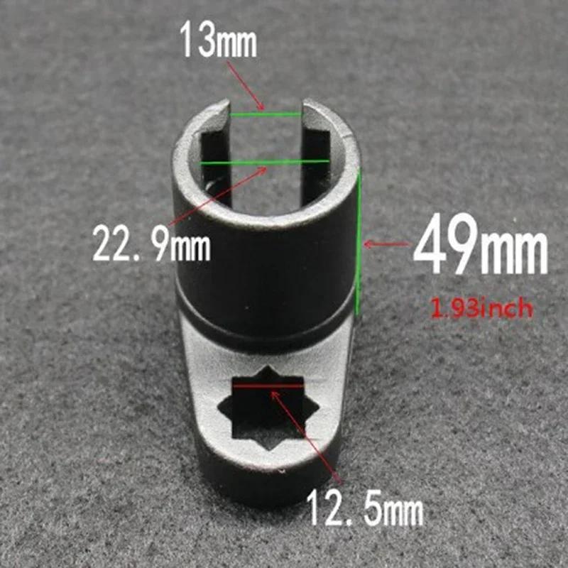 3/8" 22MM Offset Oxygen Sensor Socket Wrench Oxygen Sensing Wrench Oxygen Sensor Auto Repair Removal Tool Oxygen Sensor Socket