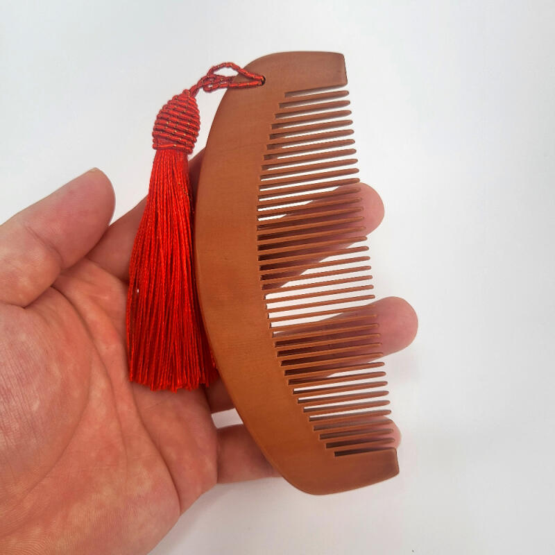 Traditional craft peach wood comb