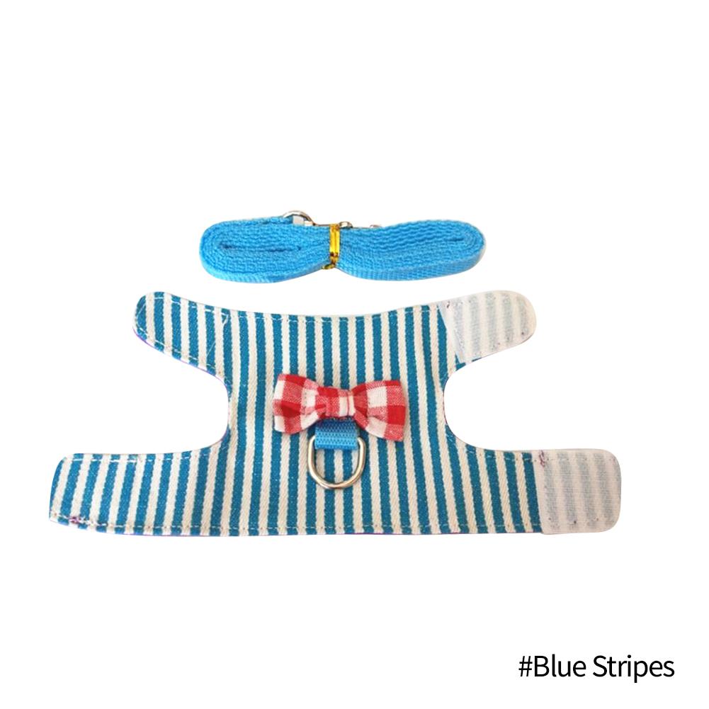 Mała Kamizelka Szelki i Smycz dla Królika, Fretek, Świnki Morskiej, Chomika, Szczeniaka Zestaw z Kokardką Szelki Piersiowe Akcesoria dla Zwierząt