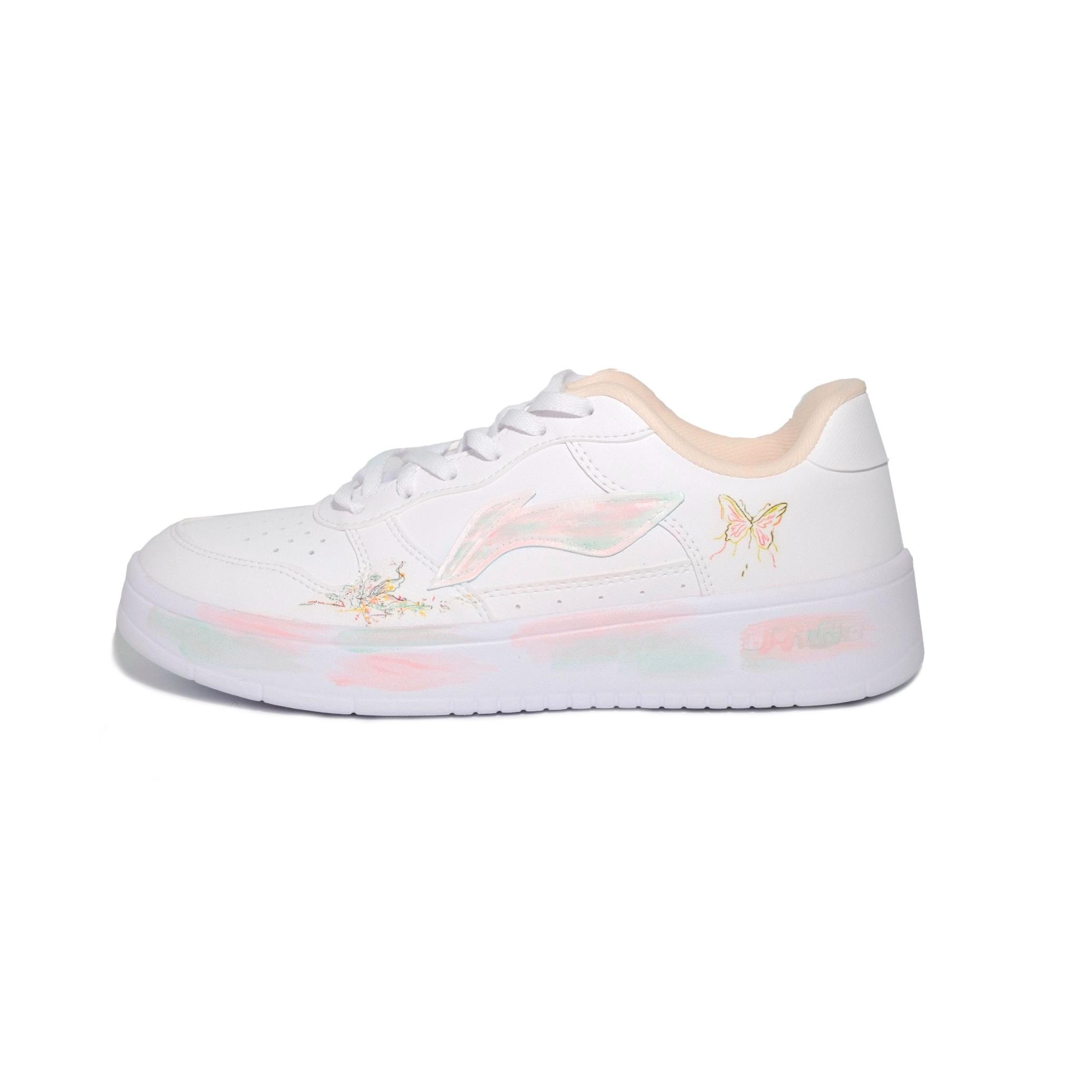 

Li Ning Скользящая Лодка Нескользящие Износостойкие Низкие Кеды для Скейтборда Женские Белые Розовые Зеленые Желтые AGCS420-6(Команда747-) 35.5