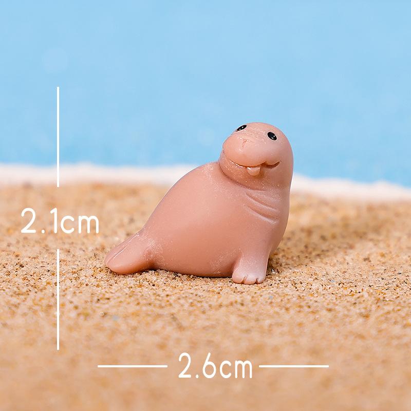 Micro-landscape Ornaments, Realistic Sea Lions, Sea Dogs, Seals and Other Small Animal Creative Car Resin Craft Decorative Accessories