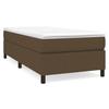 3144386 vidaXL Lit à sommier tapissier avec matelas Marron foncé 90x190 cm