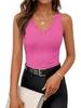 Women's 2026 V-neck Lace Trim Ribbed Knit Sleeveless Camisole