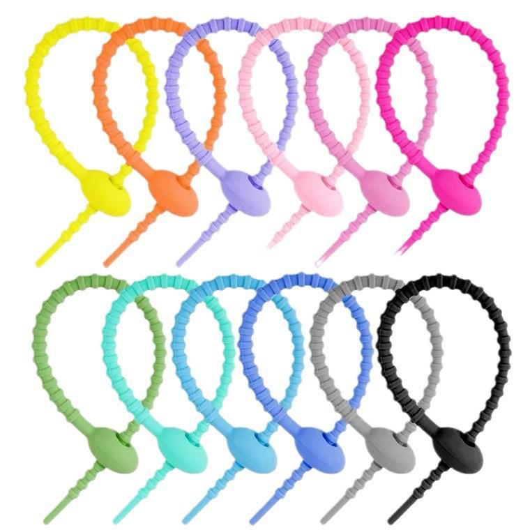 22CM Silicone Strap: Earphone Cable Organizer, Tadpole Tie, DIY Jewelry Accessory, Lanyard, Daily Essentials.