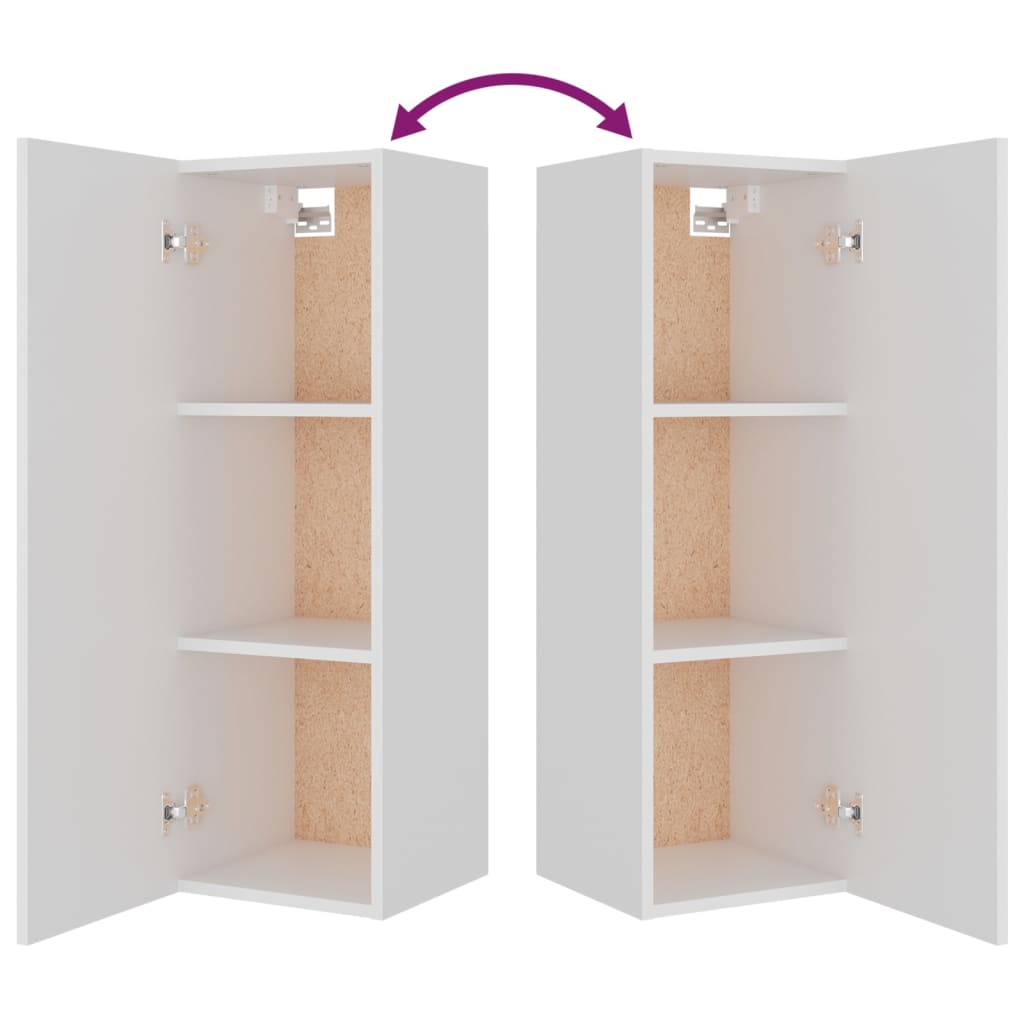 4 Piece TV Cabinet Set White Particleboard